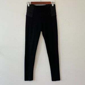 Zara Black Elastic Side Panel Leggings Womens Small